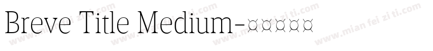 Breve Title Medium字体转换